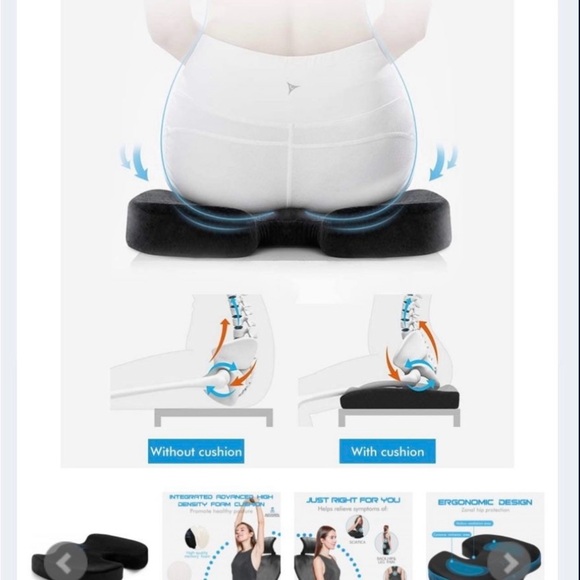 Black Memory Foam Seat Cushion - Picture 5 of 5